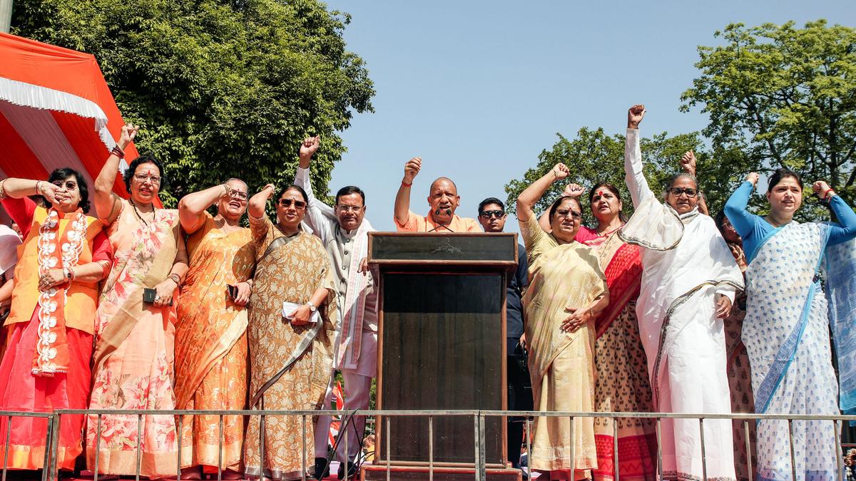 CM Yogi Adityanath leads march against Opposition; Akhilesh Yadav predicts U.P. poll defeat