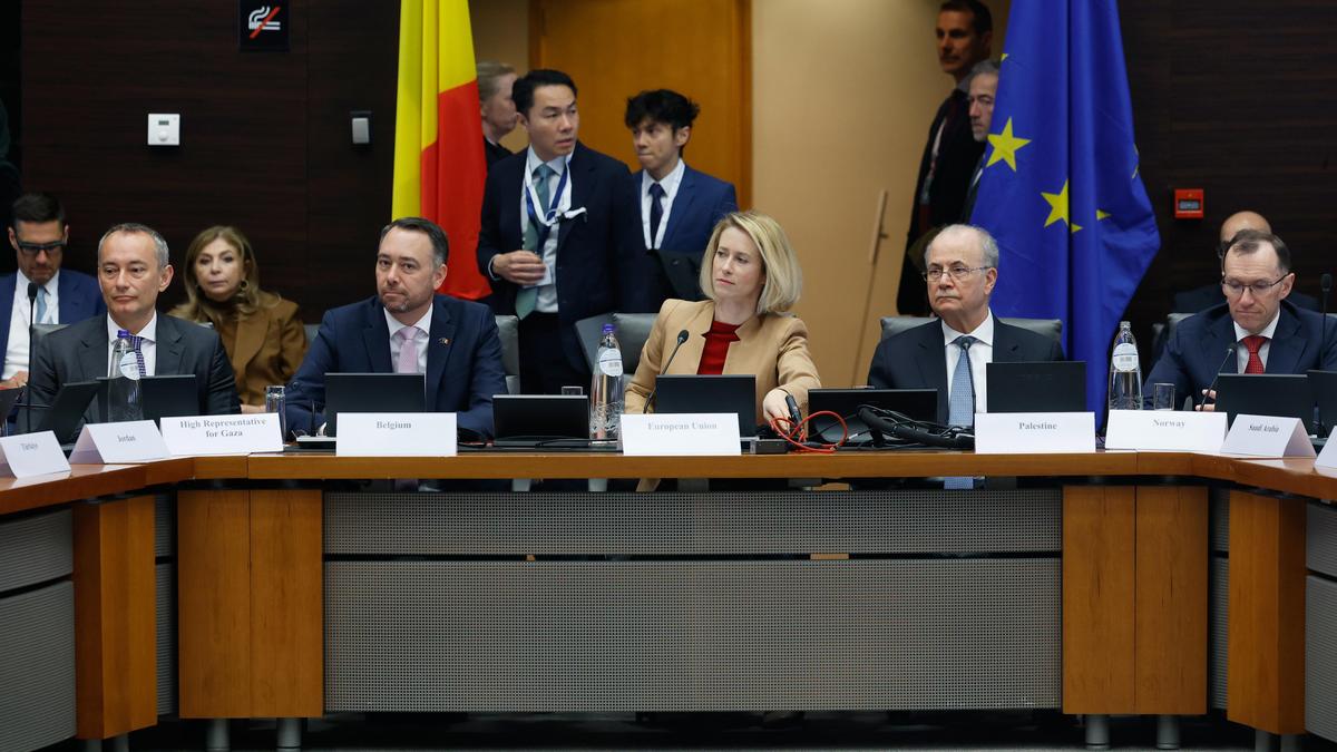 EU hosts Palestinian leader in conference about security and peace in Gaza and the West Bank