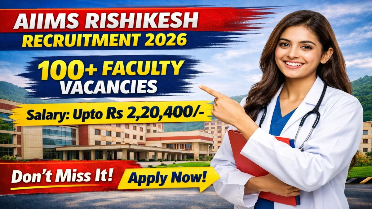 AIIMS Rishikesh Faculty Recruitment 2026 Notification Out