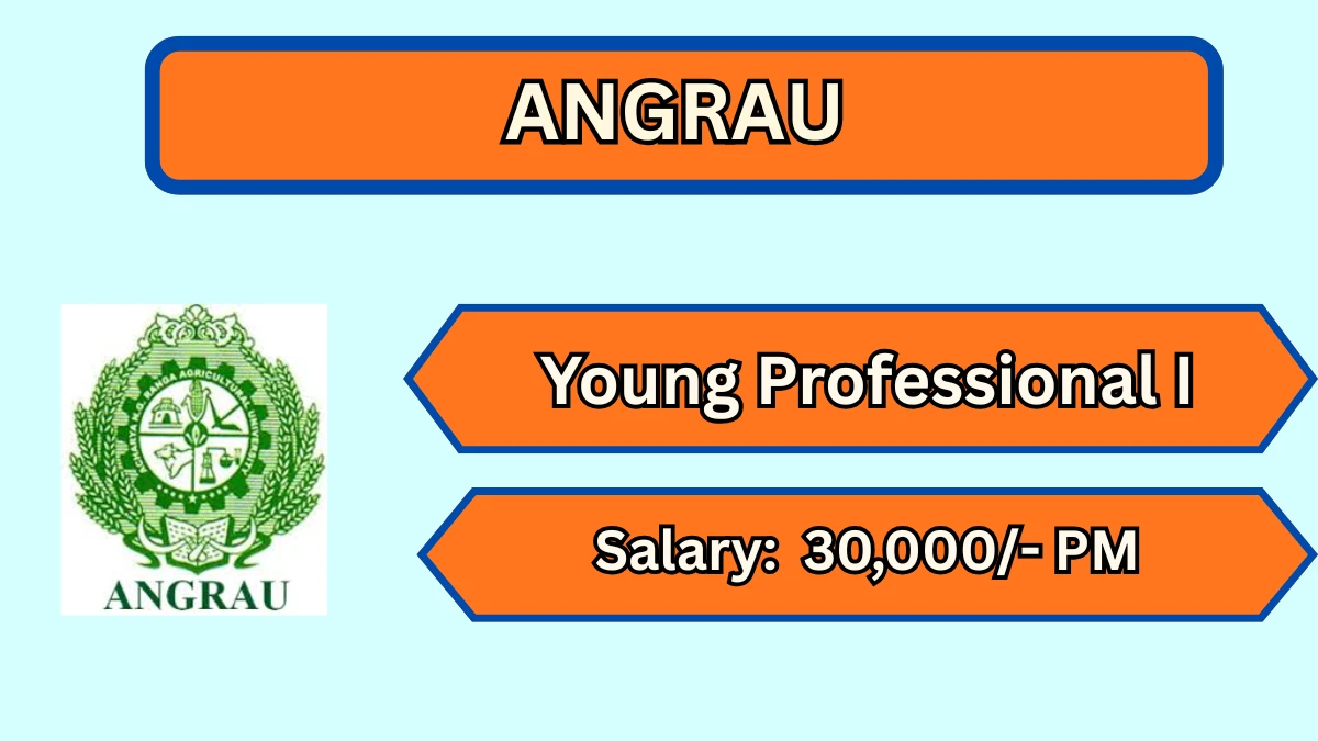 ANGRAU Young Professional I Recruitment 2026