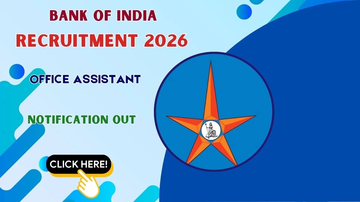 Bank of India Office Assistant Recruitment 2026