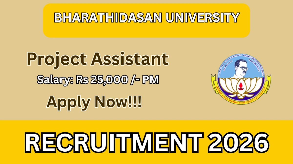 Bharathidasan University Project Assistant Recruitment 2026