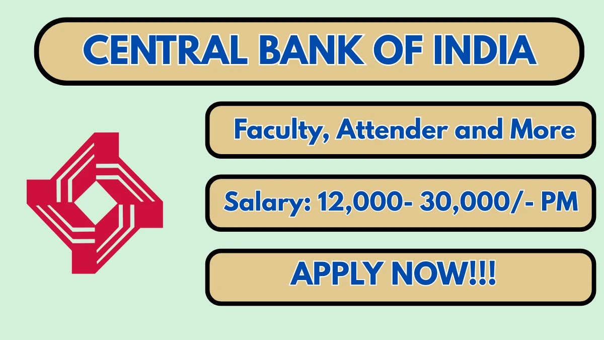 Central Bank of India Recruitment 2026