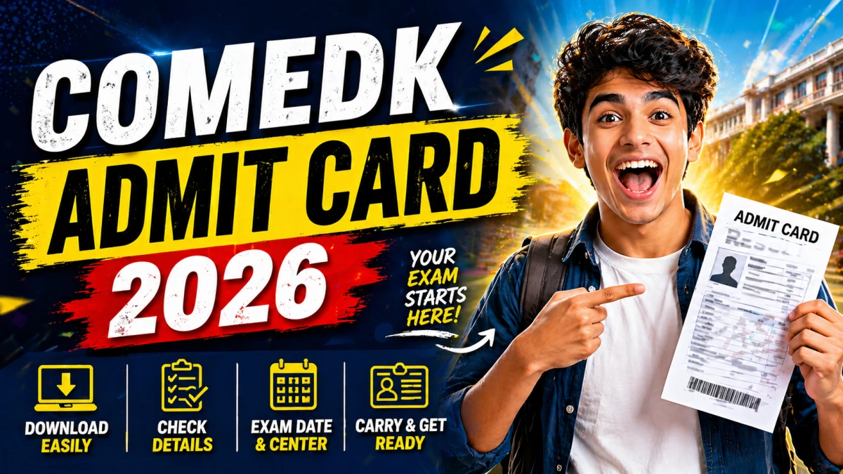 COMEDK Admit Card 2026 – Download COMEDK UGET Hall Ticket at comedk.org, Exam on 9 May