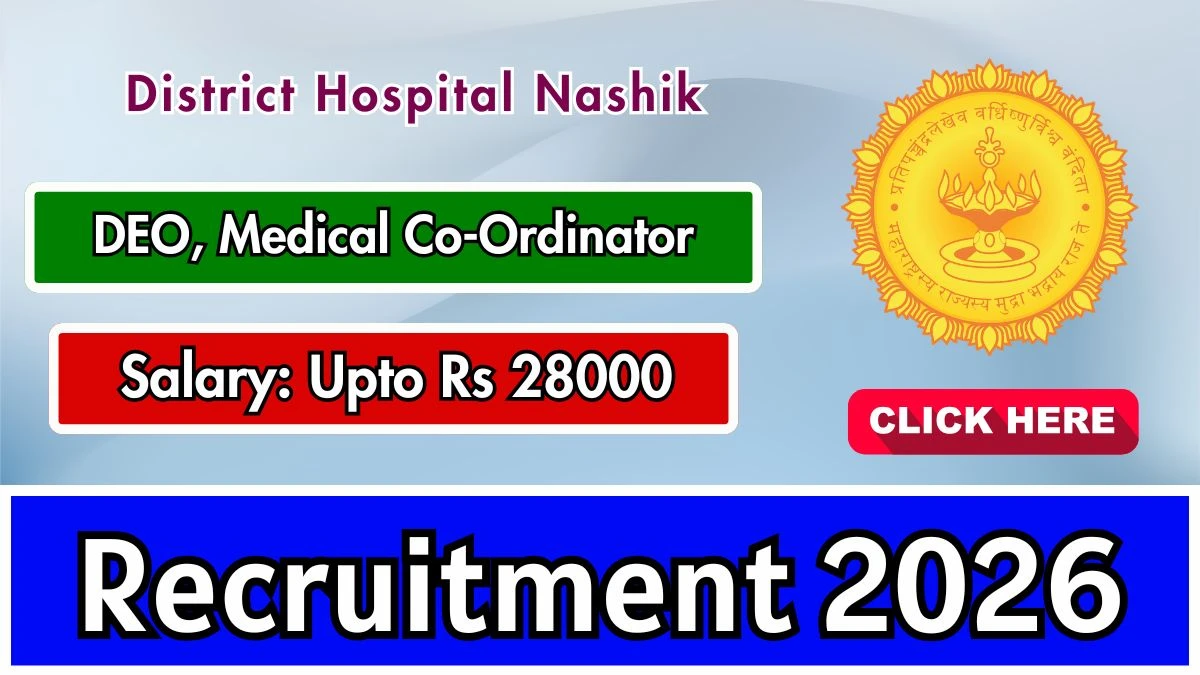 District Hospital Nashik Recruitment 2026