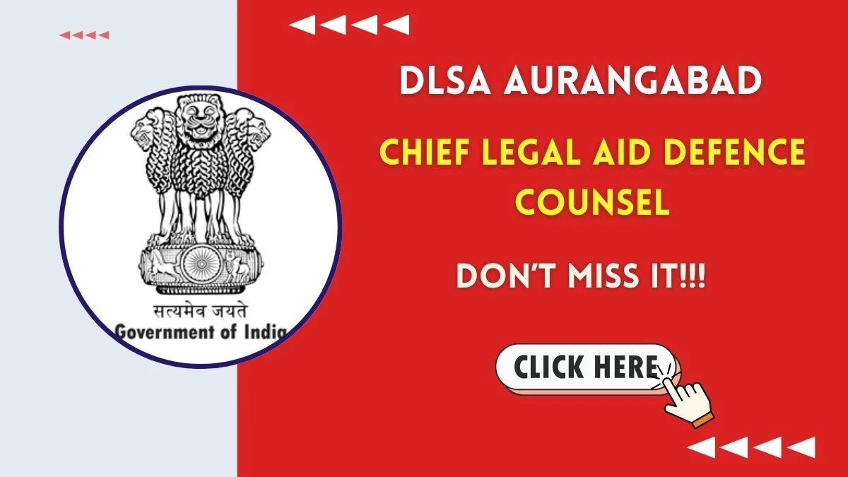 DLSA Aurangabad Chief Legal Aid Recruitment 2026