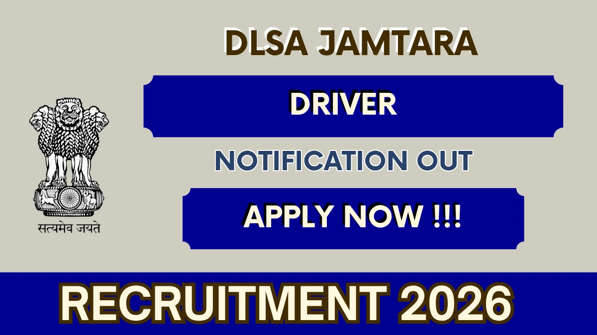 DLSA Jamtara Driver Recruitment 2026