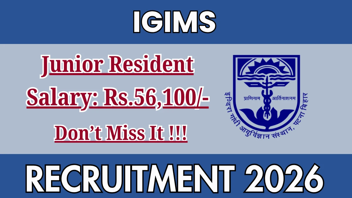 IGIMS Junior Resident Recruitment 2026