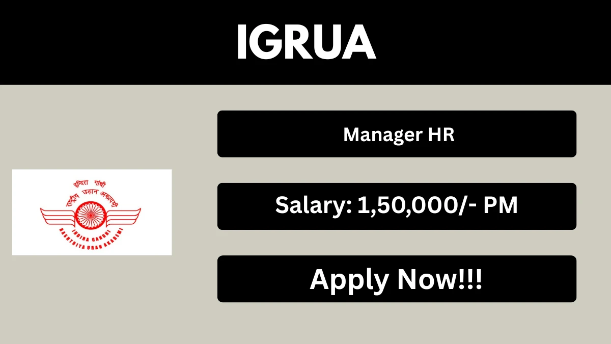 IGRUA Manager-HR Recruitment 2026 – Apply Online