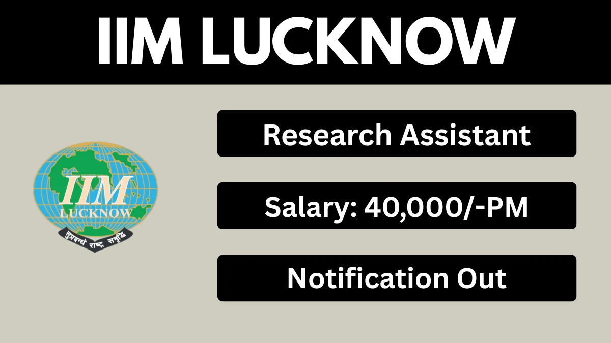 IIM Lucknow Research Assistant Recruitment 2026