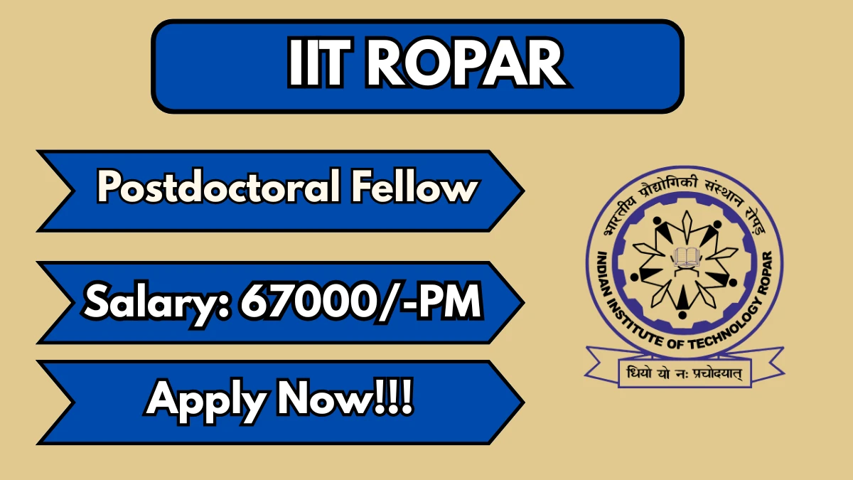 IIT Ropar Postdoctoral Fellow Recruitment 2026