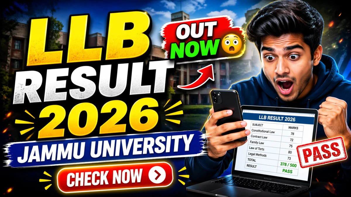 Jammu University Result 2026 Out – Check LLB Results @ jammuuniversity.ac.in