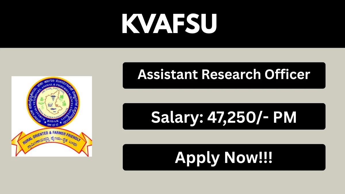 KVAFSU Assistant Research Officer Recruitment 2026