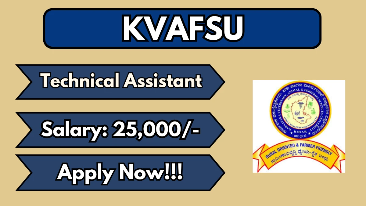 KVAFSU Technical Assistant Recruitment 2026