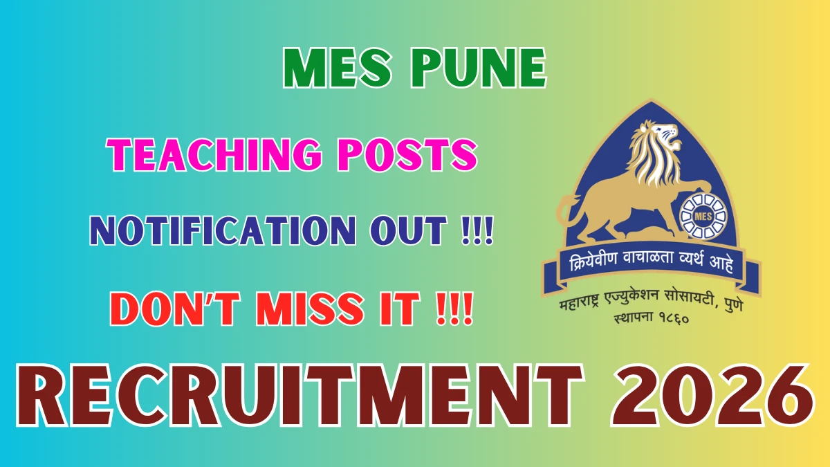 MES Pune Recruitment 2026 – Apply Online for 46 Teaching and Non-Teaching Posts