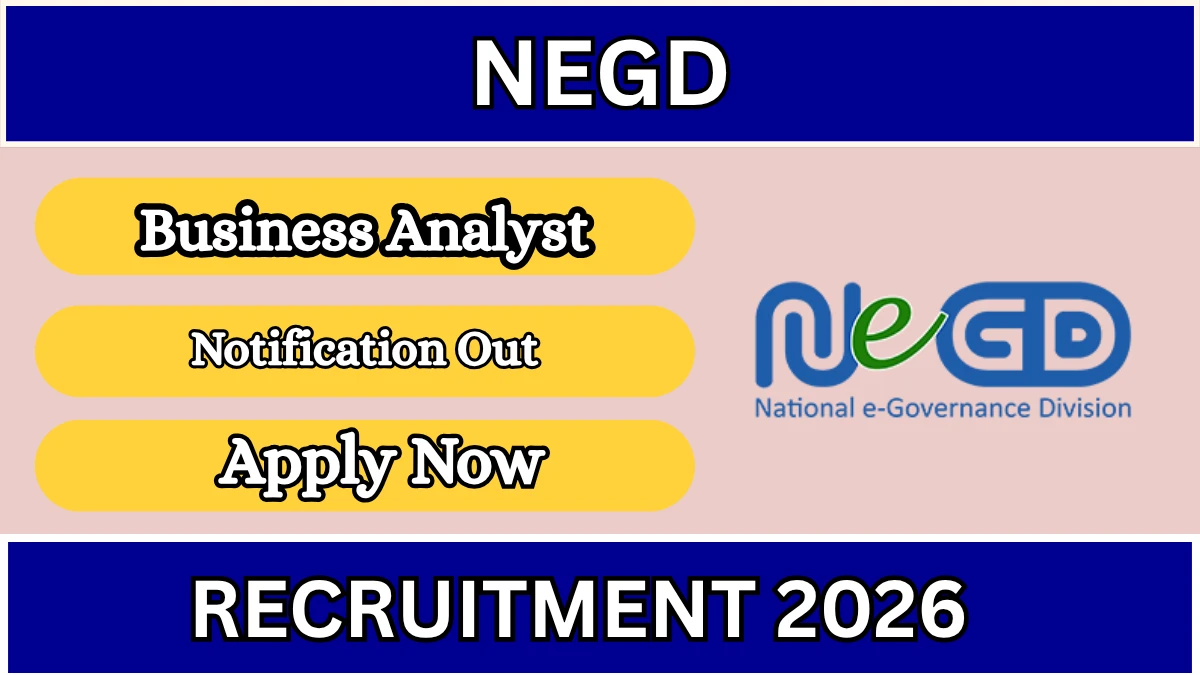 NeGD Business Analyst Recruitment 2026
