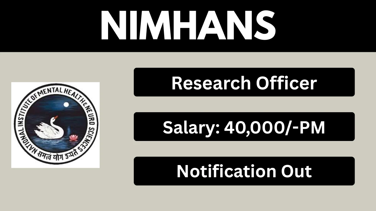 NIMHANS Research Officer Recruitment 2026