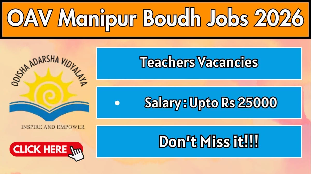 OAV Manipur Boudh Teachers Recruitment 2026