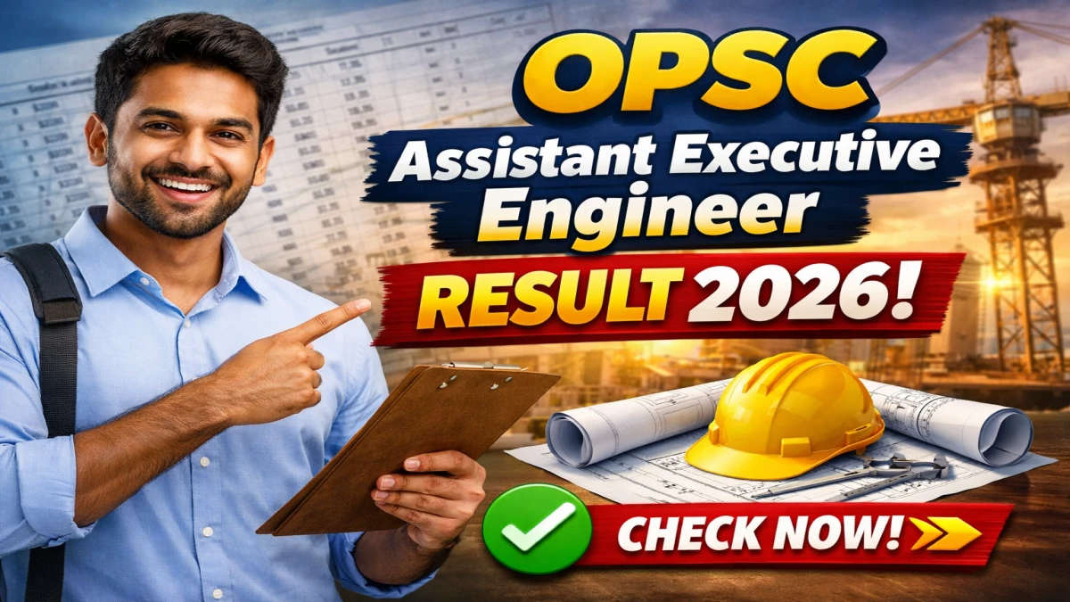 OPSC Assistant Executive Engineer Result 2026 OUT (Direct Link)