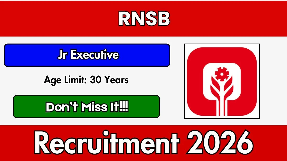 RNSB Jr Executive Recruitment 2026