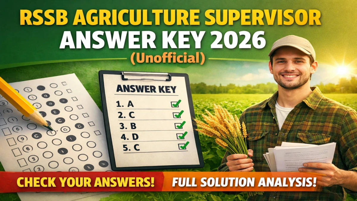 RSSB Agriculture Supervisor Answer Key 2026 (Unofficial)