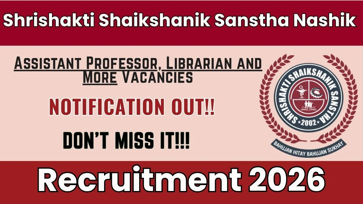 Srishakti Educational Institute Nashik Recruitment 2026