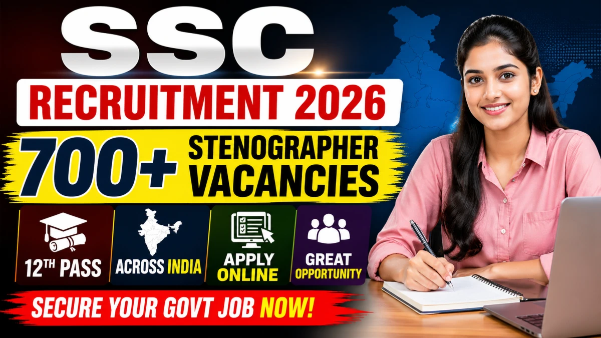 SSC Stenographer Recruitment 2026 Notification Out