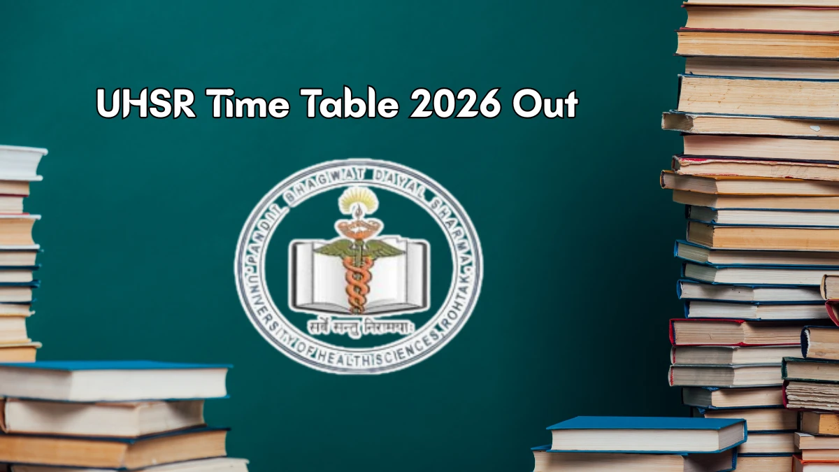 UHSR Time Table 2026 Announced MDS, MD/ MS, DM/M.Ch @ uhsr.ac.in Details Here