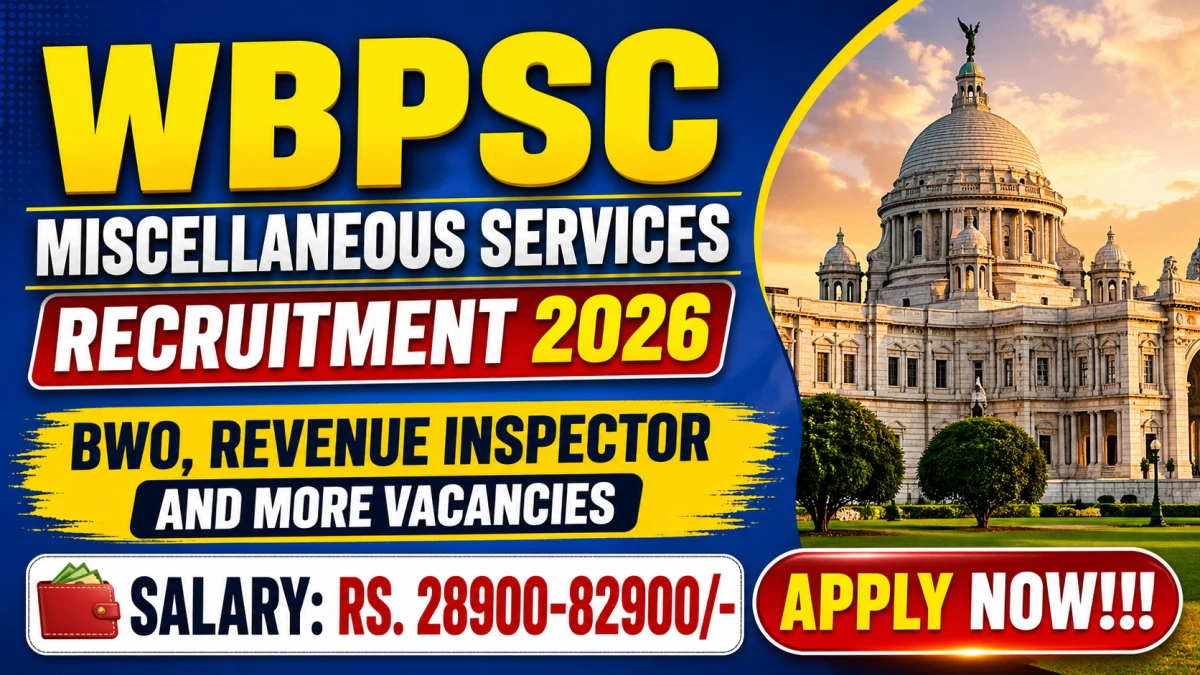 WBPSC Miscellaneous Services Recruitment 2026