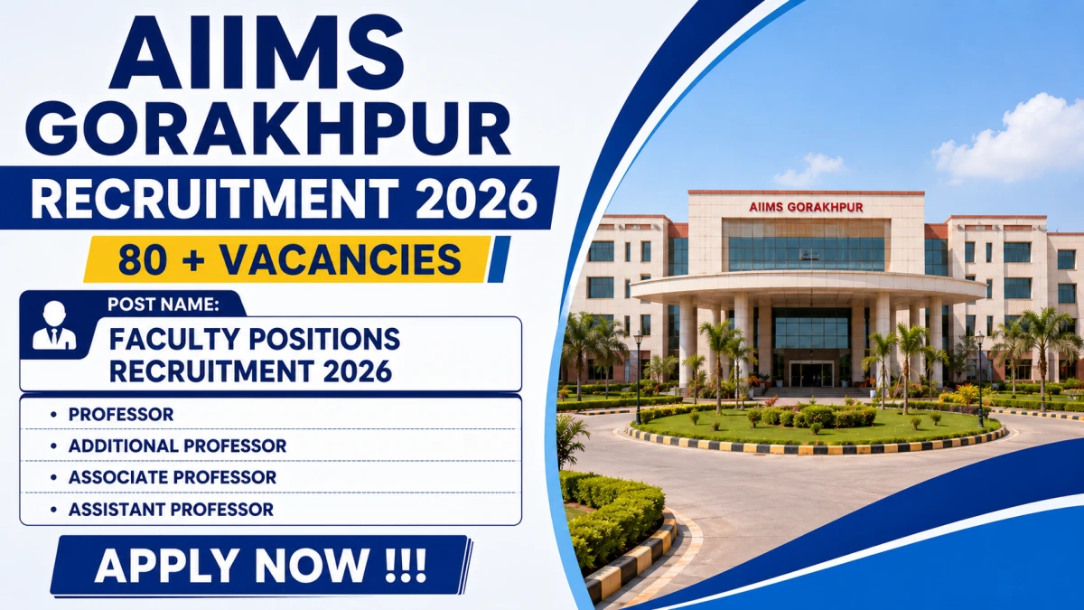 AIIMS Gorakhpur Recruitment 2026 – Apply Offline for 83 Faculty Positions Posts
