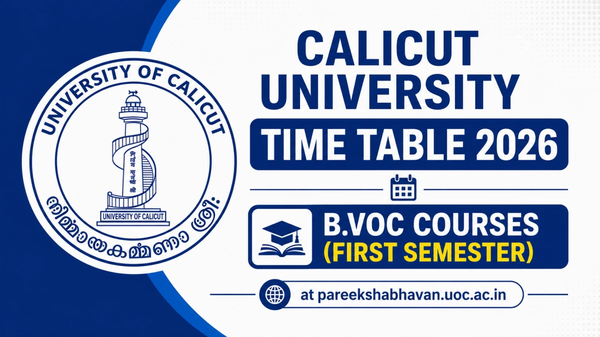 Calicut University Time Table 2026 Out