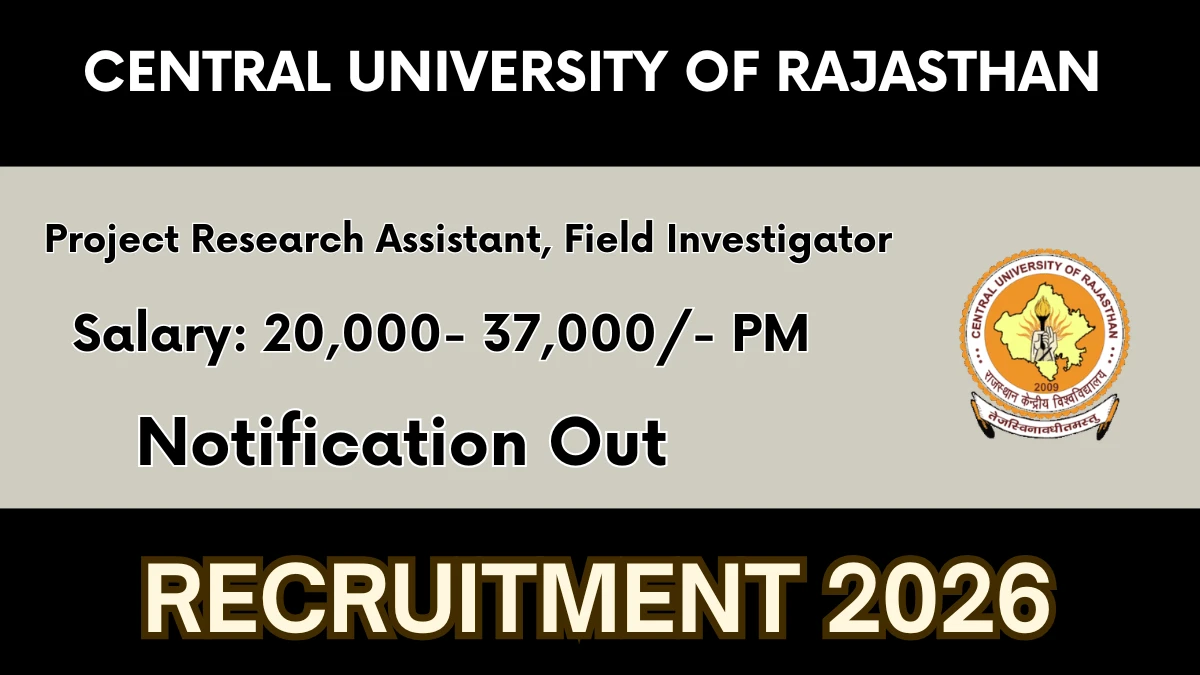 Central University of Rajasthan Recruitment 2026