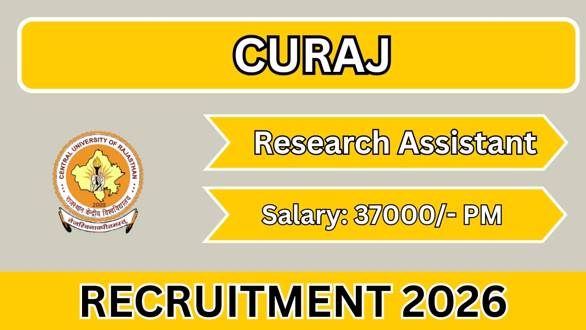 CURAJ Research Assistant Recruitment 2026
