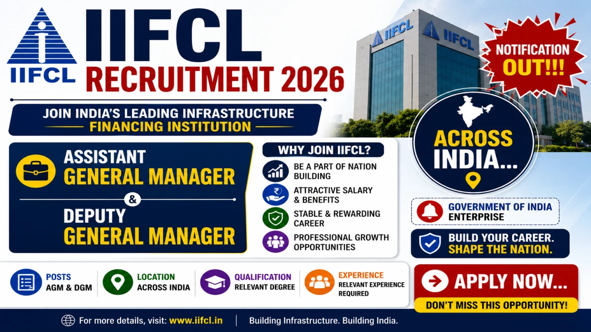 IIFCL AGM & DGM Recruitment 2026