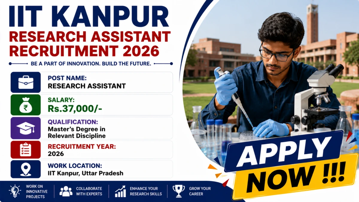 IIT Kanpur Research Assistant Recruitment 2026