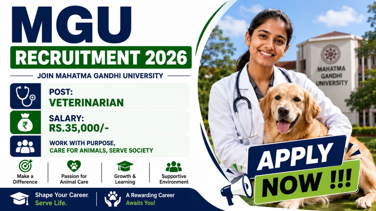 MGU Veterinarian Recruitment 2026 – Apply Online