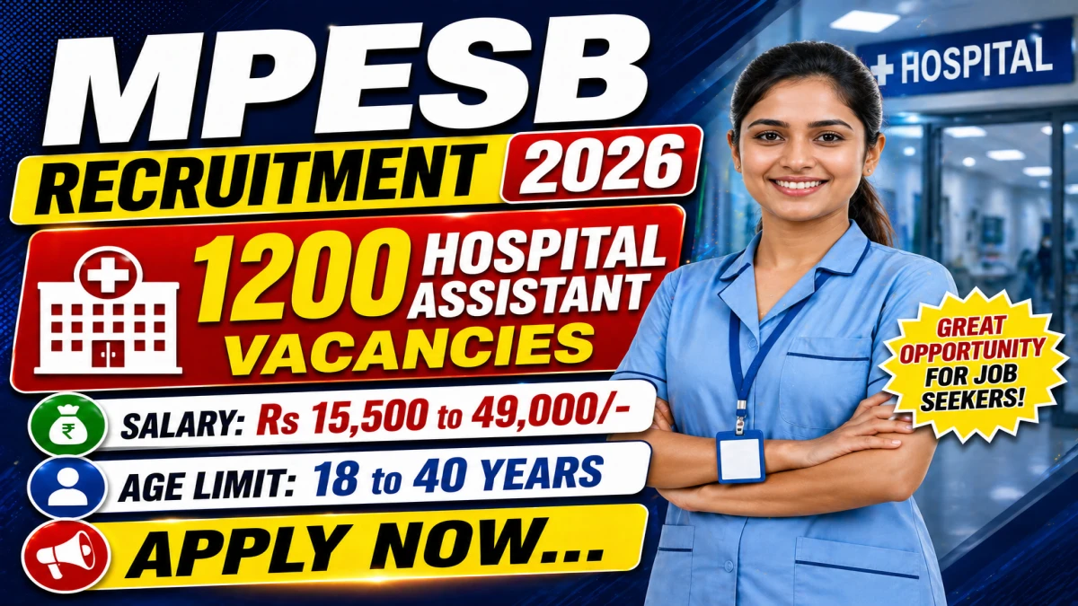 MPESB Hospital Assistant Recruitment 2026 Notification Out