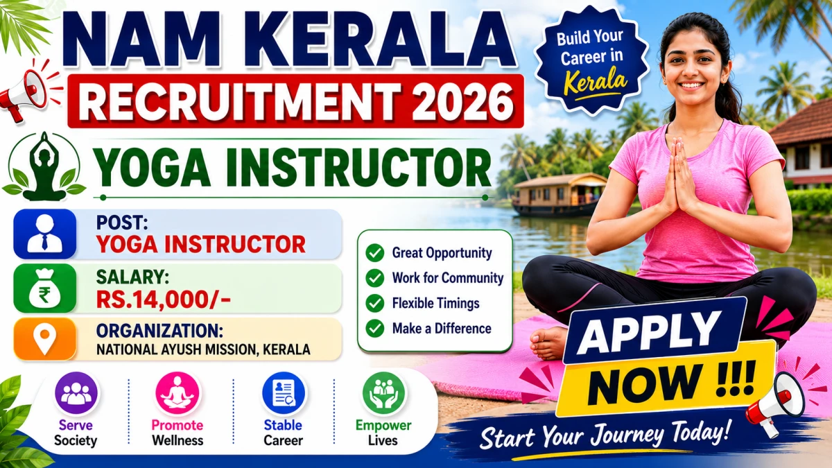 NAM Kerala Yoga Instructor Recruitment 2026