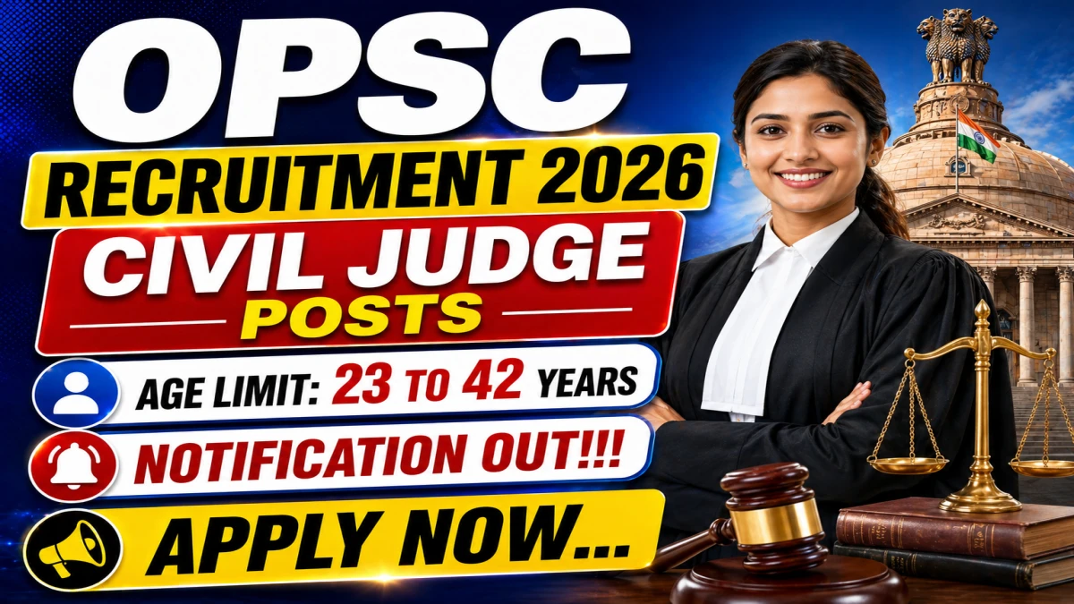 OPSC Civil Judge Recruitment 2026 Notification Out