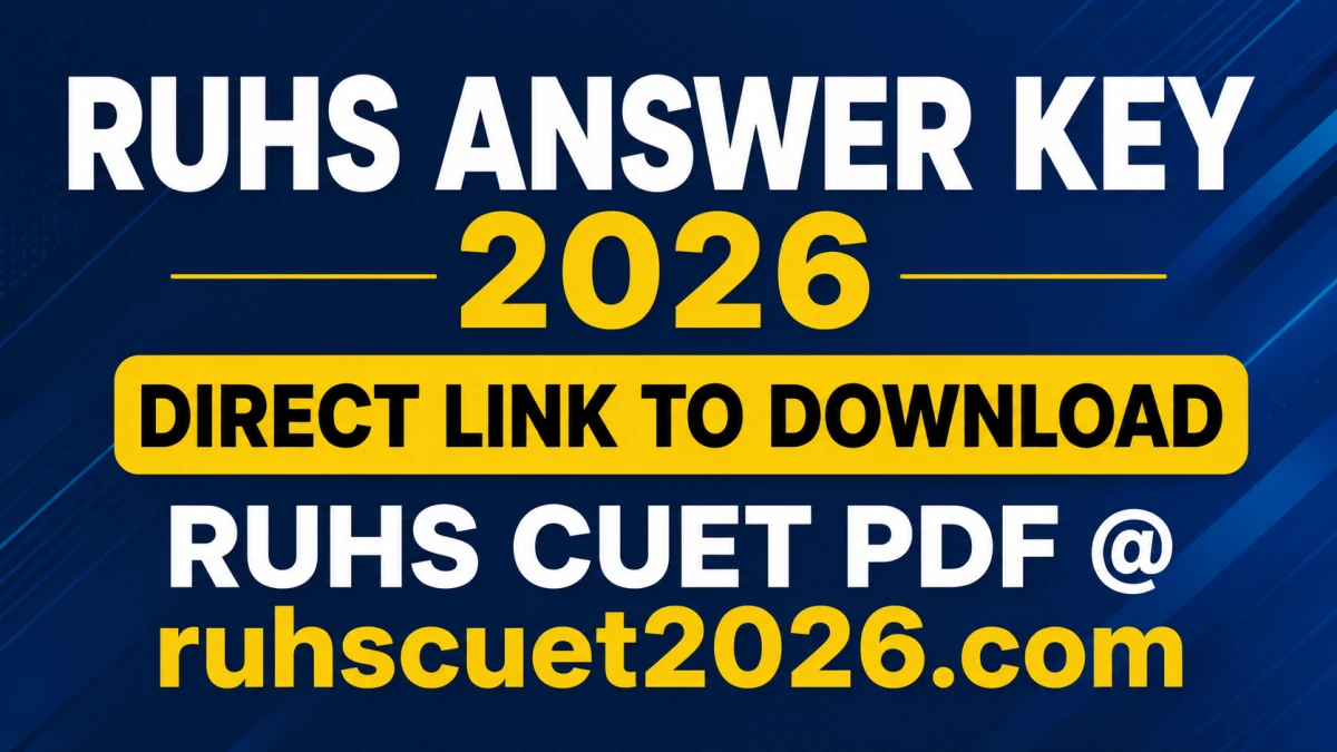 RUHS CUET Answer Key 2026 Out