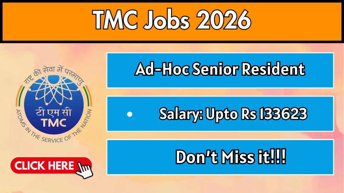 TMC Ad-Hoc Senior Resident Recruitment 2026