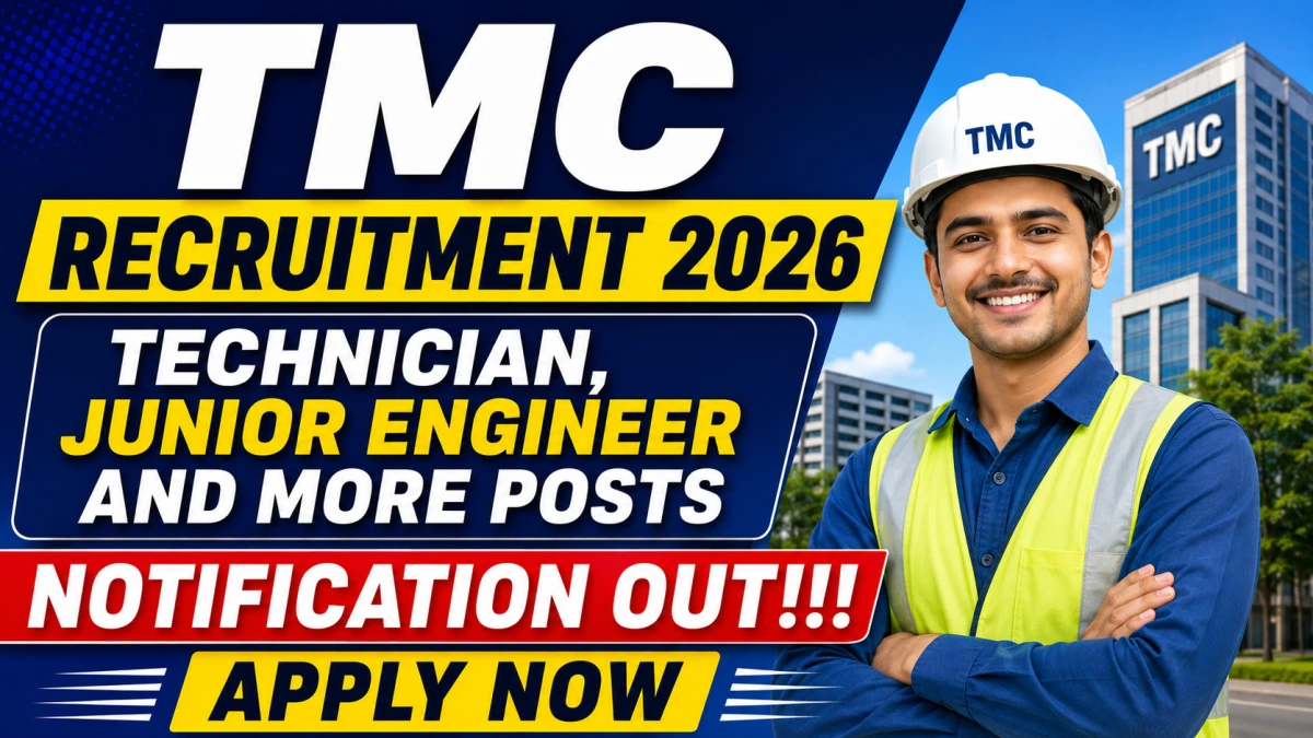TMC Recruitment 2026 – Apply Online for 44 Technician, Junior Engineer and More Posts